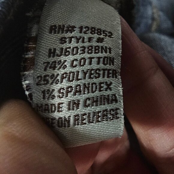 Hot Kiss Blue Denim Aztec Tapestry Jean Jacket Bohemian Southwestern Cropped L - Picture 10 of 11